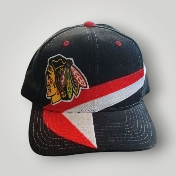 90’s Chicago Blackhawks Lee Nutmeg NHL Snapback Wool Hat - Picture 1 of 6